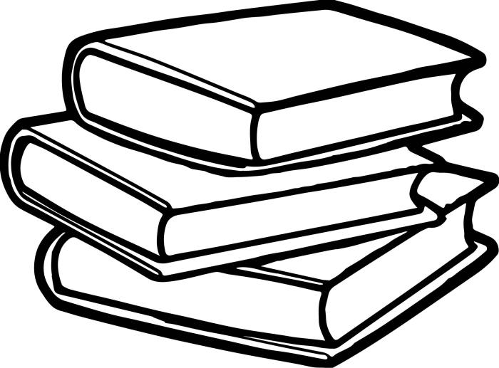 Coloring page of books