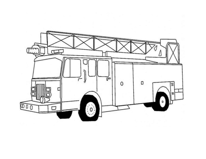 Fire coloring truck pages printable kids