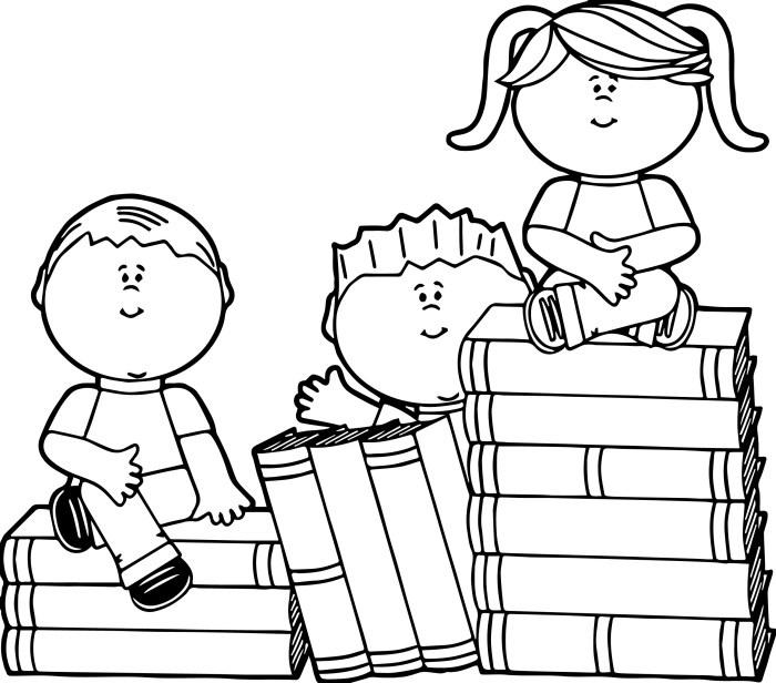 Coloring Page of Books A Comprehensive Guide